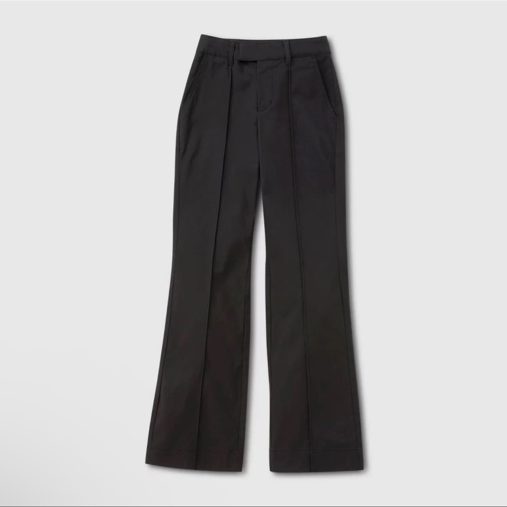 Women's High-Rise Flare Chino Pants - A New Day Black size 12
